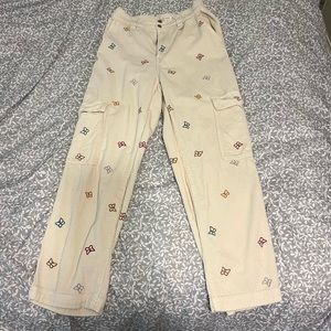 PacSun Butterfly Corduroy Elastic Waist Cargo Pants